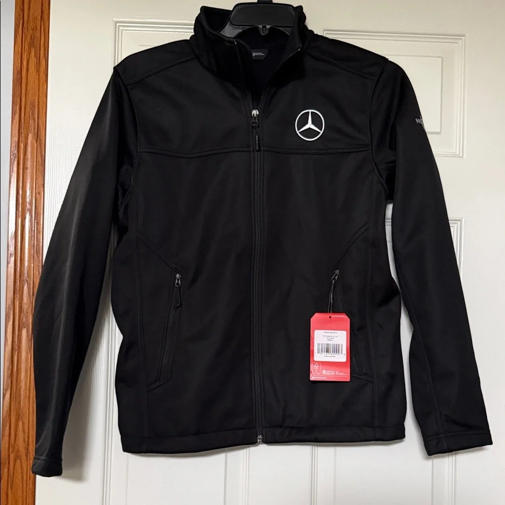 The North Face Black Lightweight Softshell Ridgewell Jacket with Mercedes Logo